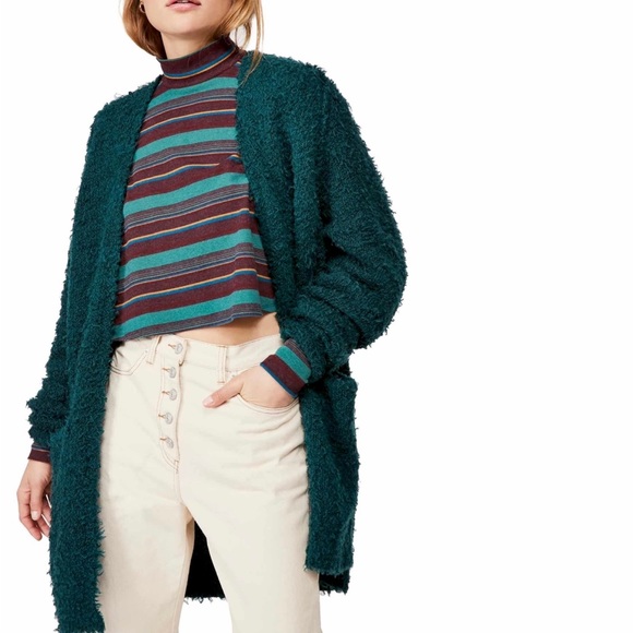 ✨New FREE PEOPLE Once In A Lifetime Fuzzy Cardigan - Picture 6 of 10